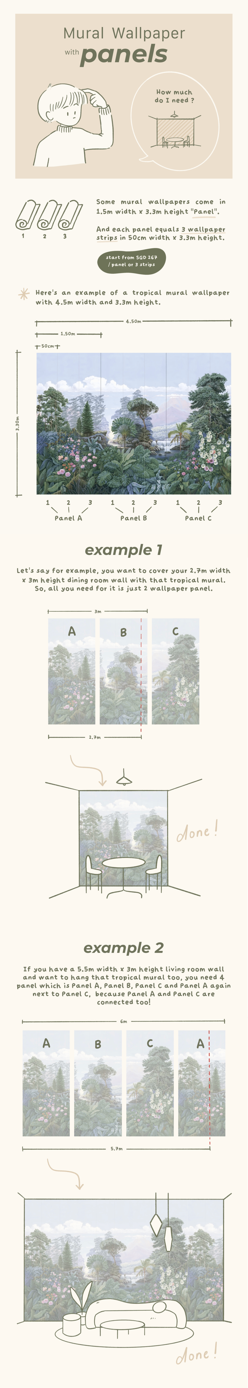 How Much Do I Need to Install Mural Wallpaper